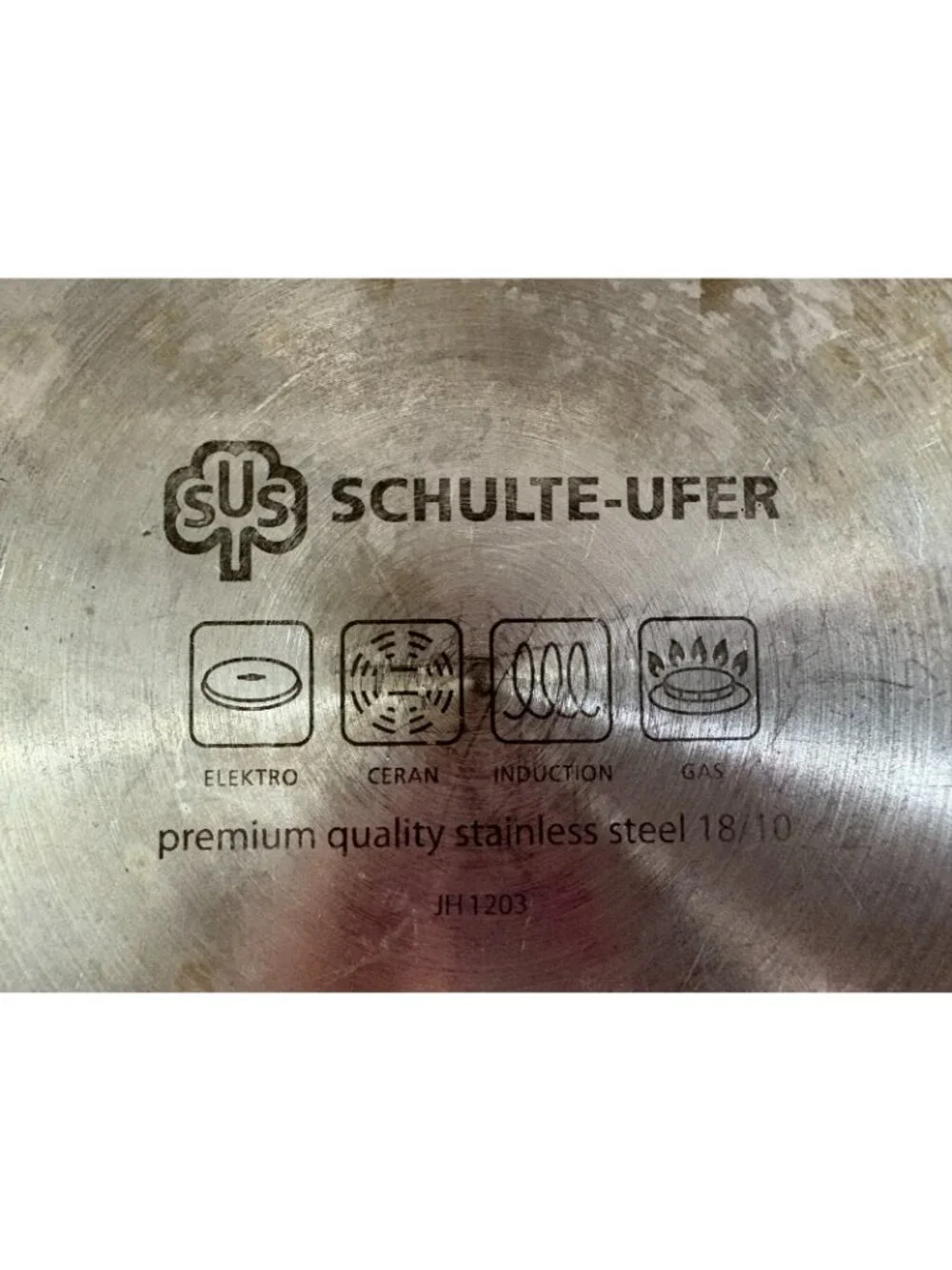 SCHULTE-UFER Stainless Steel 18/10 -5Qt Stock Pot W/Lid Induction Ready